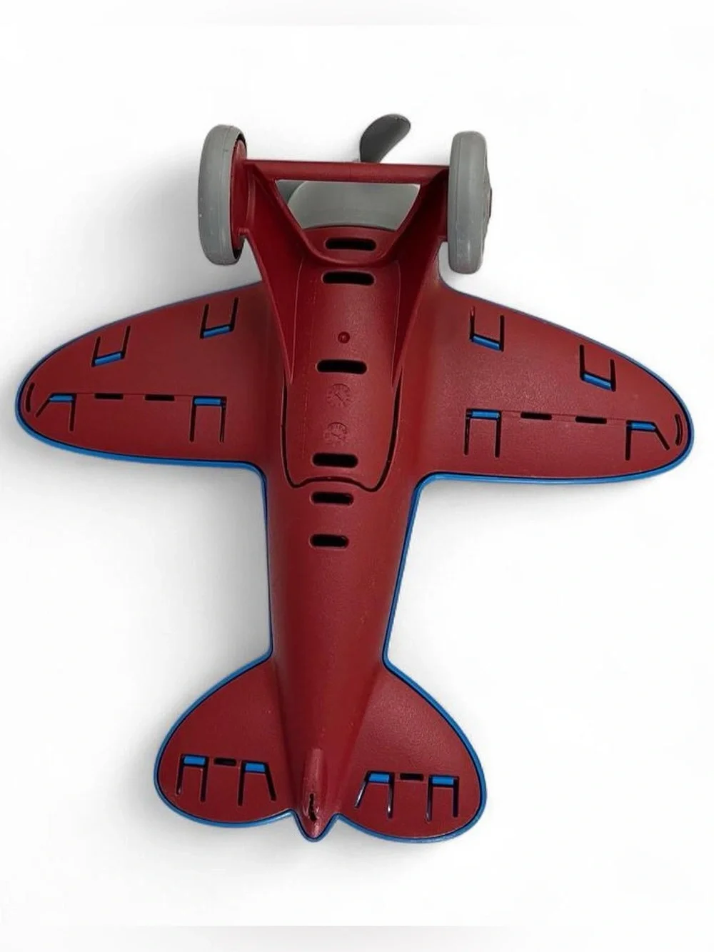Green Toys 100% Recycled Plastic Pretend Play Airplane Spinning Propeller & Whee